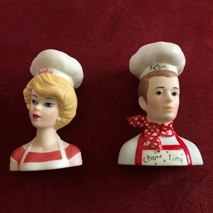 Barbie and Ken Salt and Pepper Shakers